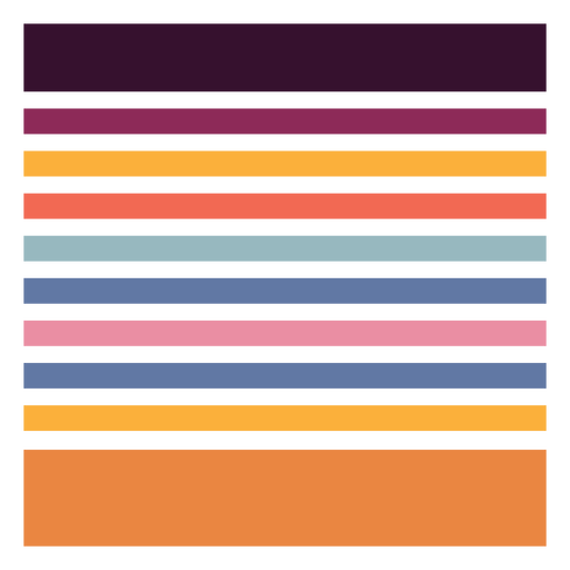 Retro sunset square thin lines PNG Design