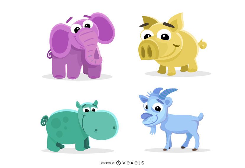 Illustrierte Tiere und Monster Illustrierte Tiere und Monster