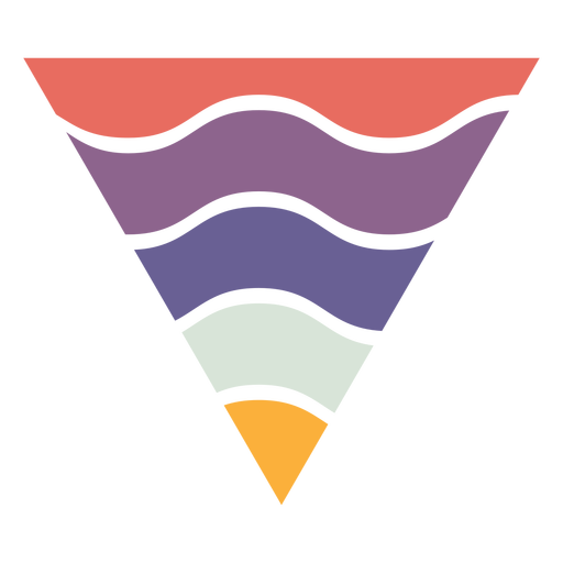 Upside down triangle retro sunset PNG Design