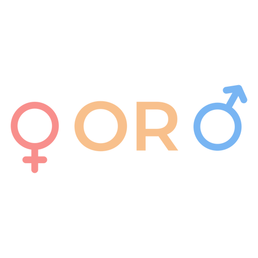Male or female badge PNG Design