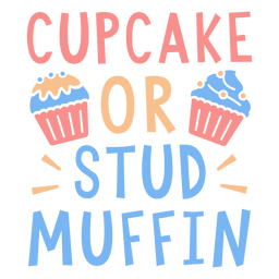 Cupcake and muffin badge PNG Design Transparent PNG