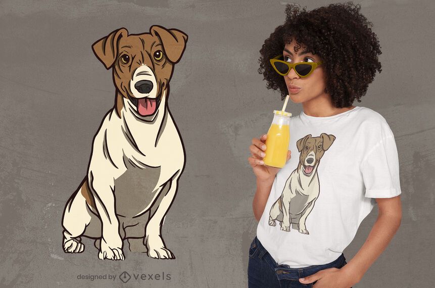 Cute dog sitting t-shirt design Cute dog sitting t-shirt design