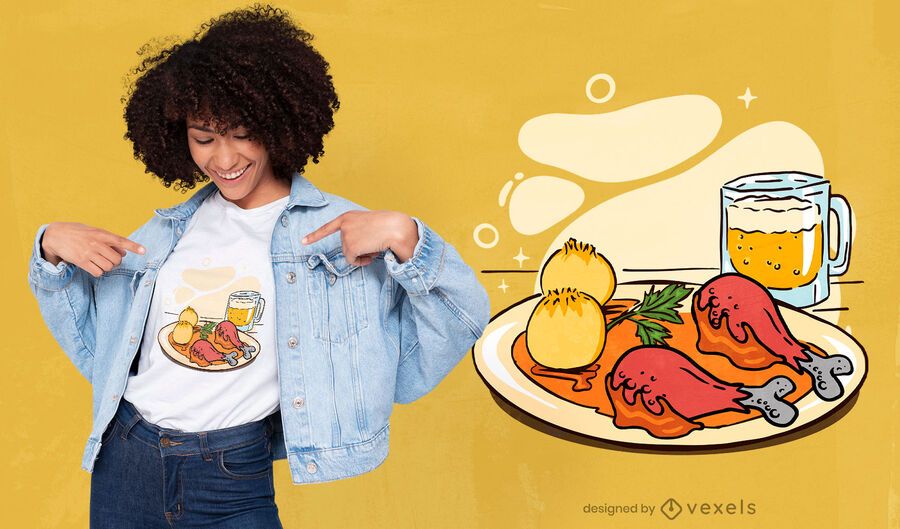 Bavarian dish t-shirt design Bavarian dish t-shirt design