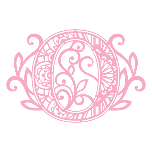 Pretty number 0 mandala design PNG Design