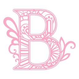 B Letter Floral Alphabet PNG & SVG Design For T-Shirts