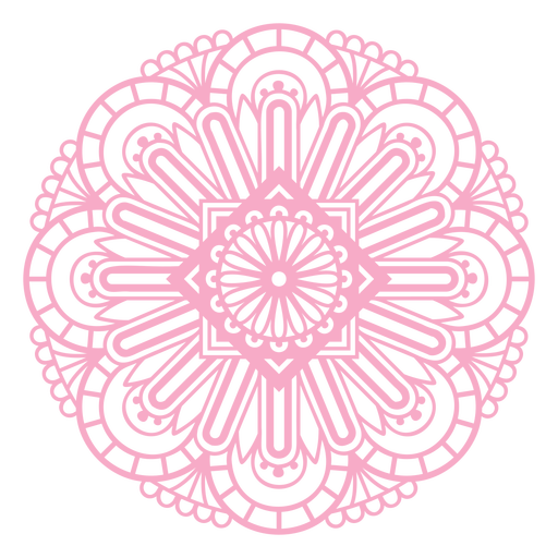 Mandala de forma de c?rculo rosa Diseño PNG