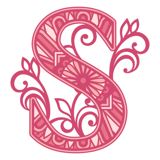 the letter s in pink