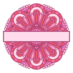 Mandala label ornamental design Transparent PNG