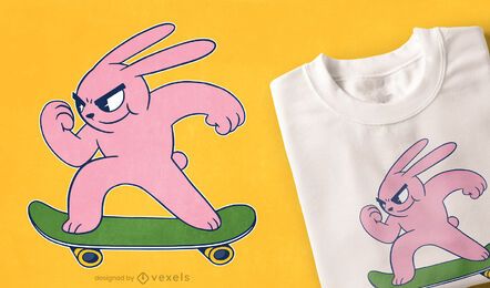 Diseño de camiseta skater bunny Diseño de camiseta skater bunny