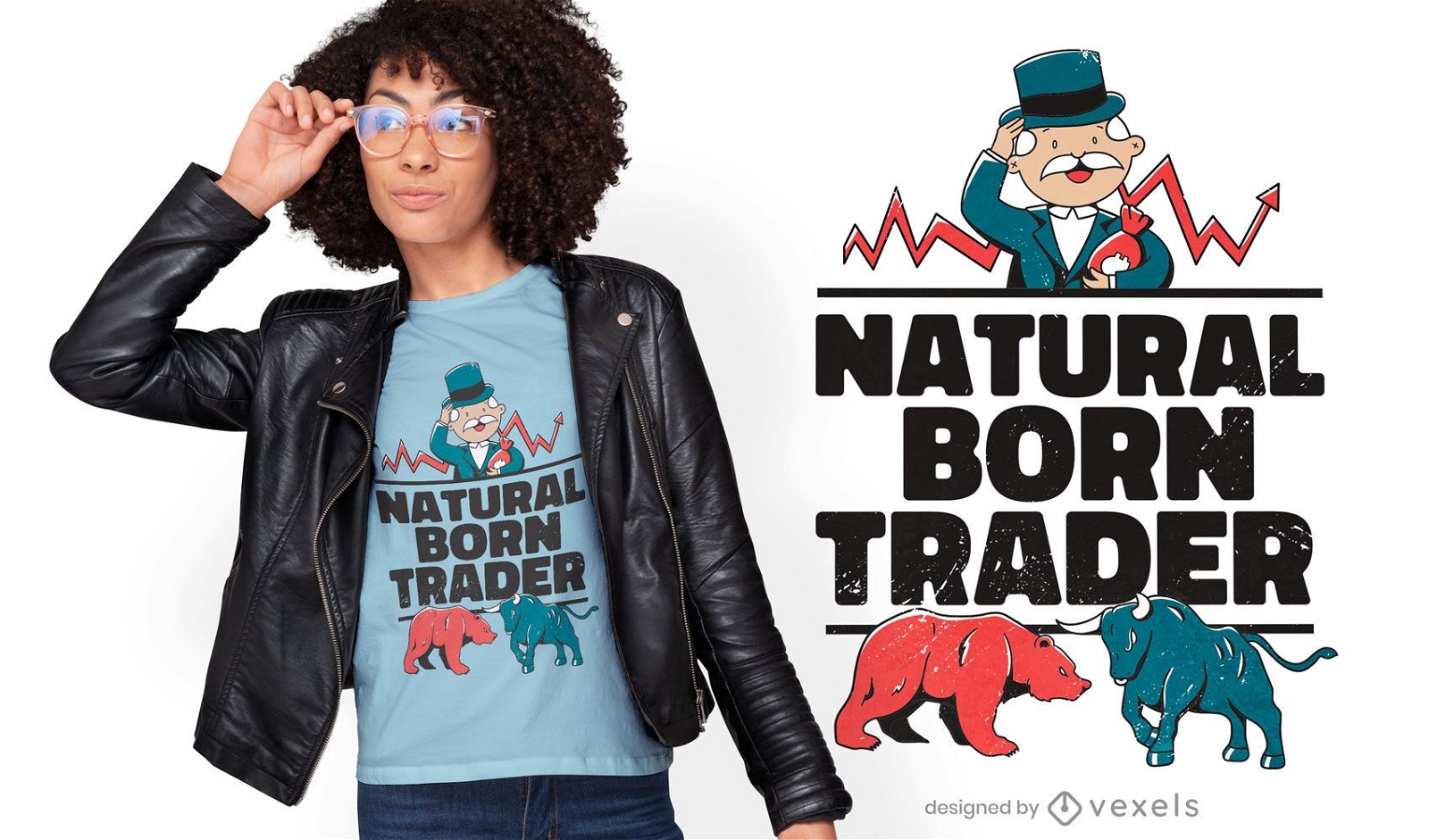 Natural born trader t-shirt design