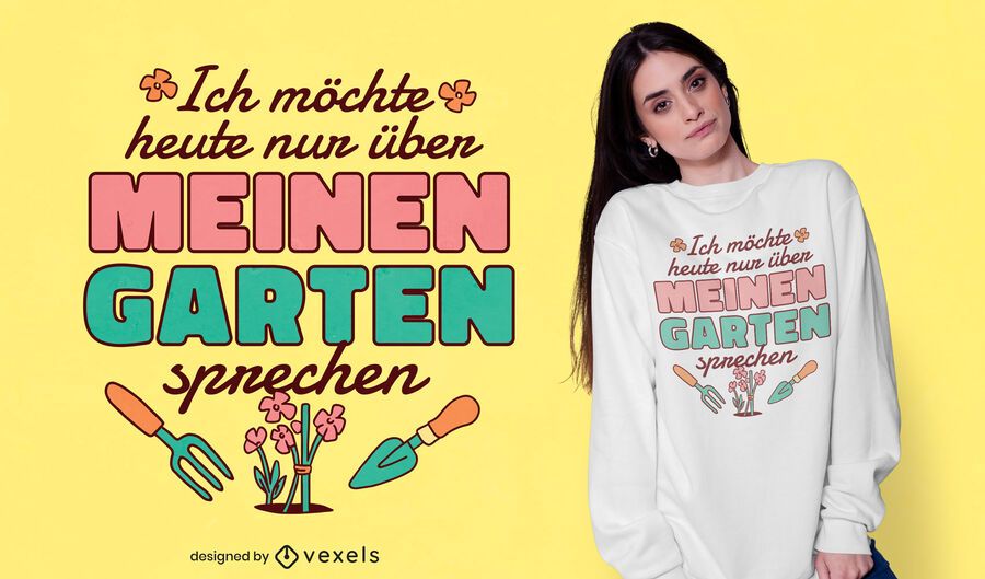 Garden german quote t-shirt design Garden german quote t-shirt design