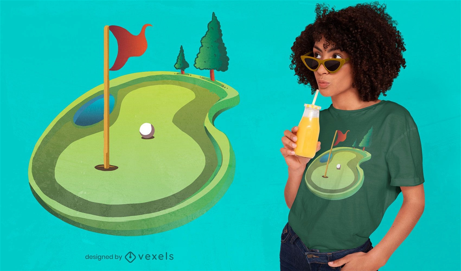 Golf gr?nes T-Shirt Design