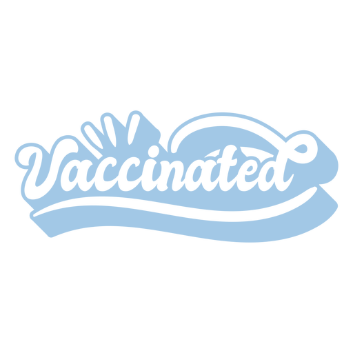 Vaccinated quote lettering PNG Design