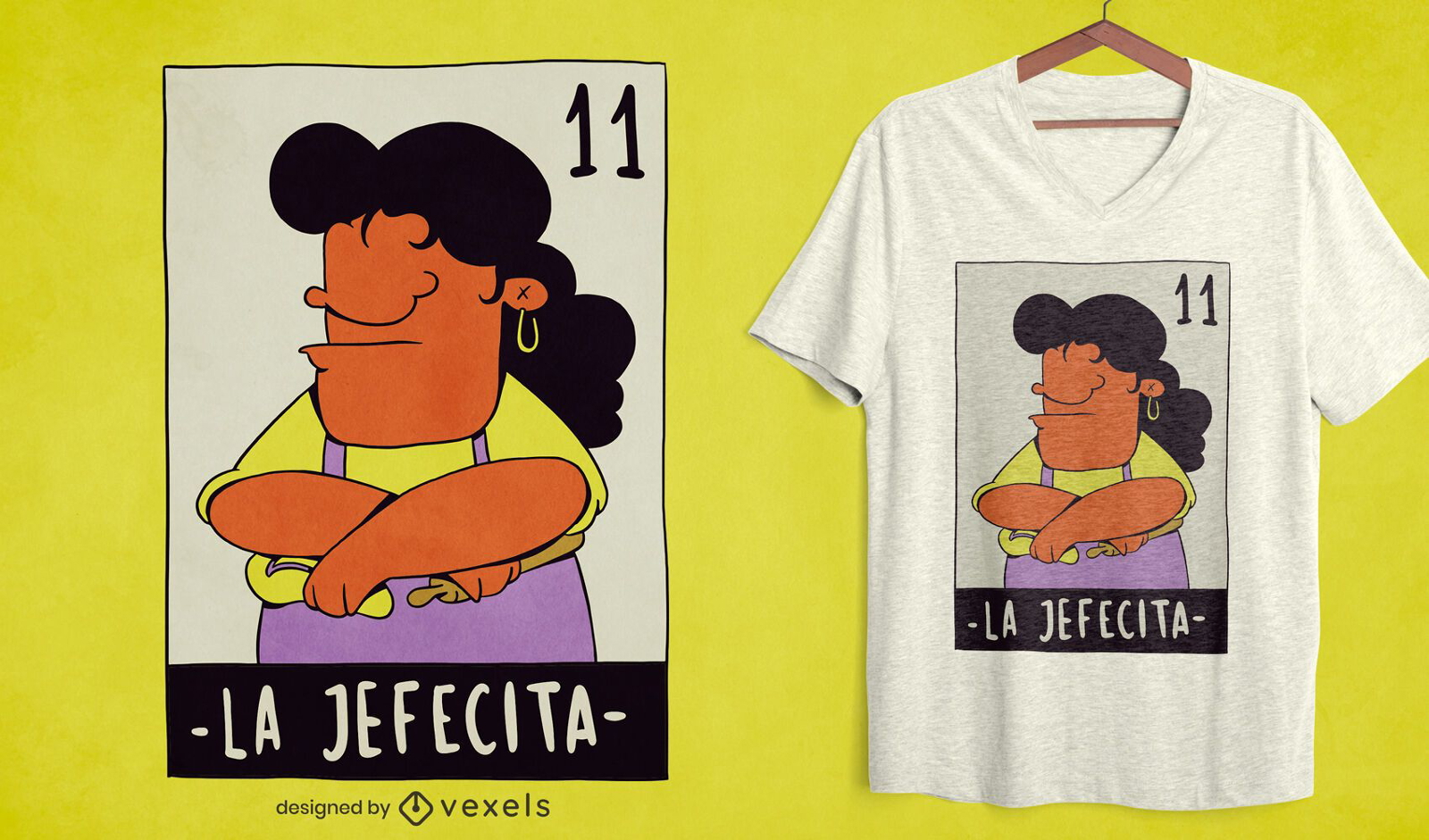 Design de t-shirt da loteria mexicana da m?e zangada