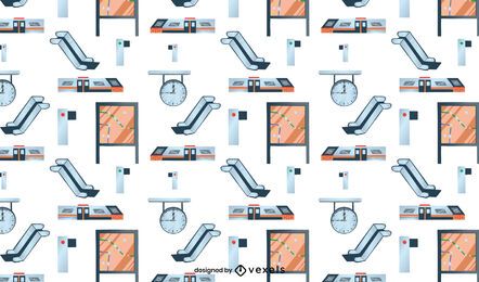 Subway train station pattern design