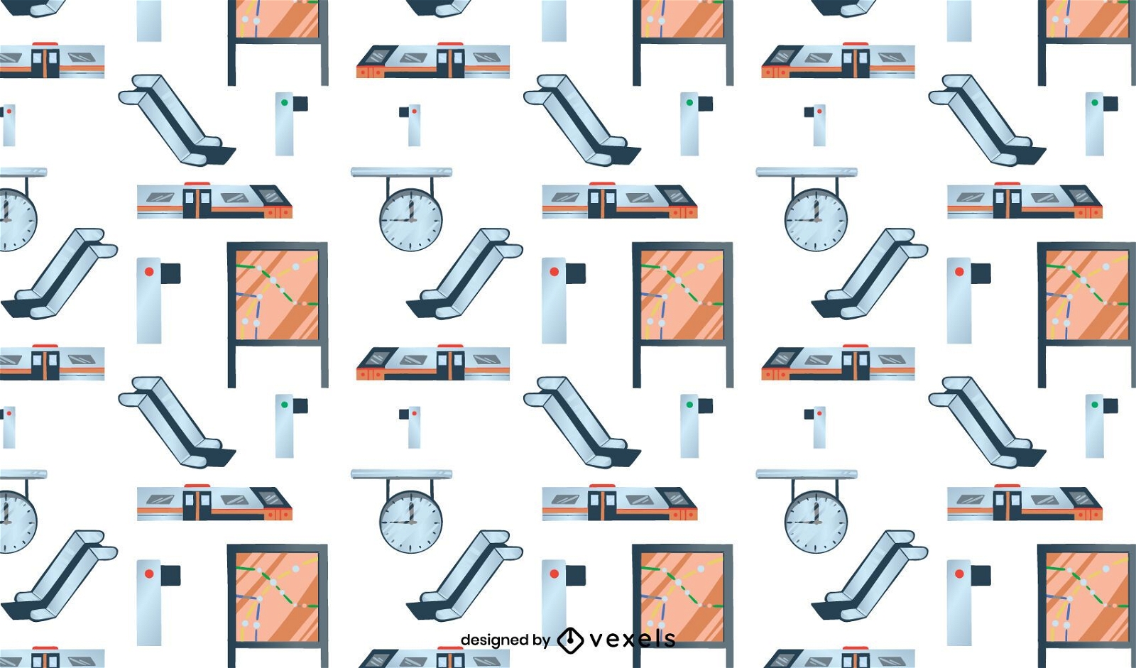 Diseño de patrón de estación de tren de metro