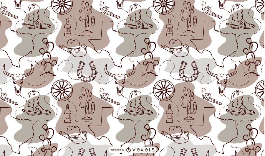 Texas state cowboy pattern design Texas state cowboy pattern design