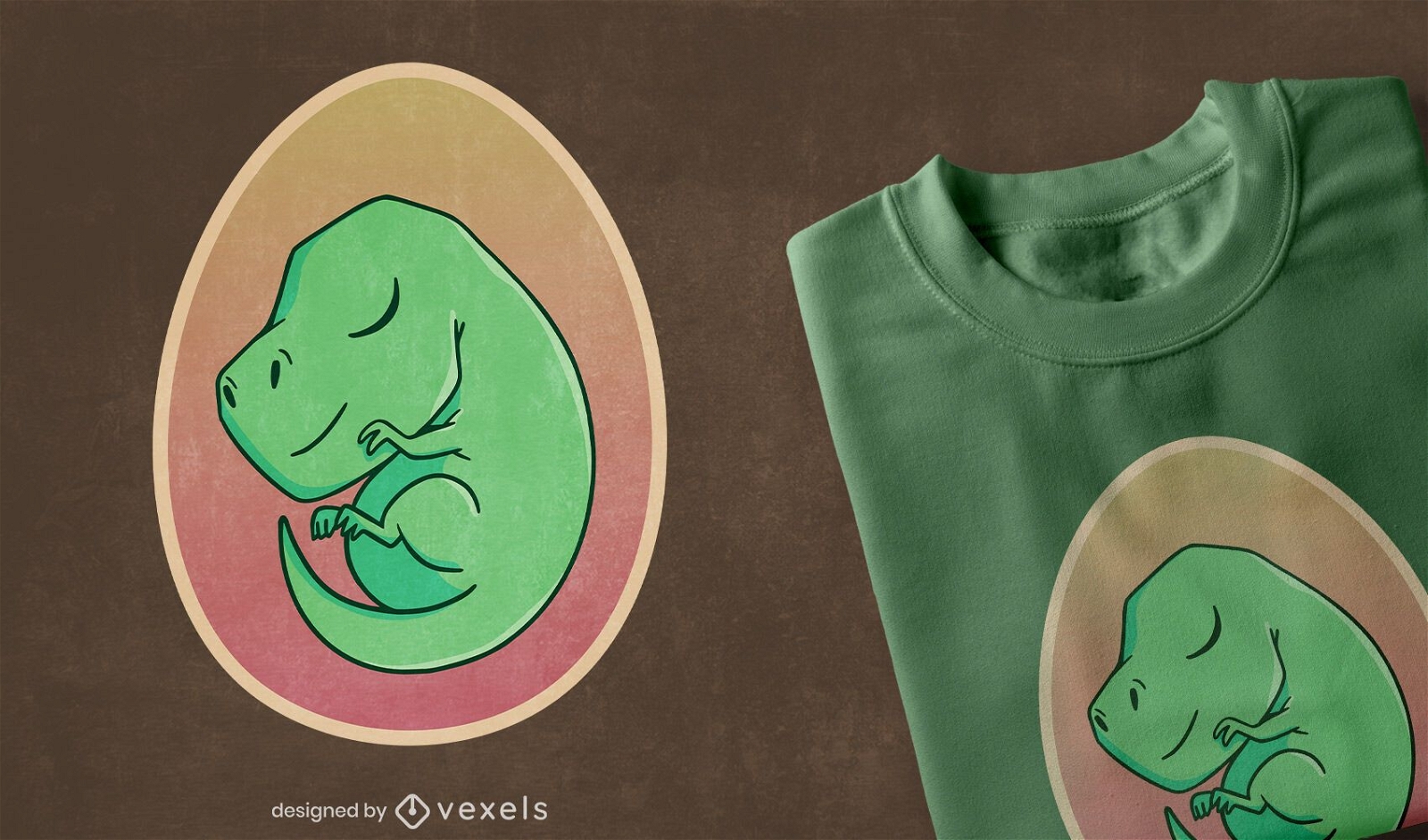 Design de t-shirt com ovo de dinossauro beb? fofo