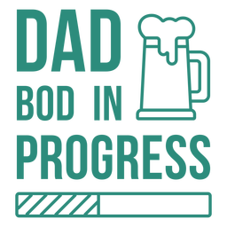 Dad bod in progress stroke PNG Design