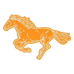 Horse running cut out PNG Design