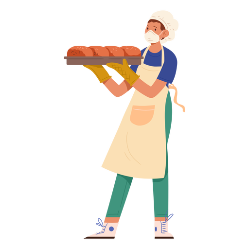 Baker semi flat PNG Design