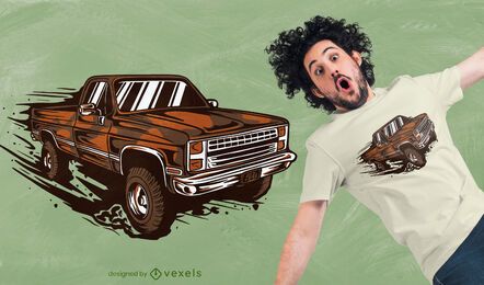 Diseño de camiseta de transporte de camiones 4x4. Diseño de camiseta de transporte de camiones 4x4.