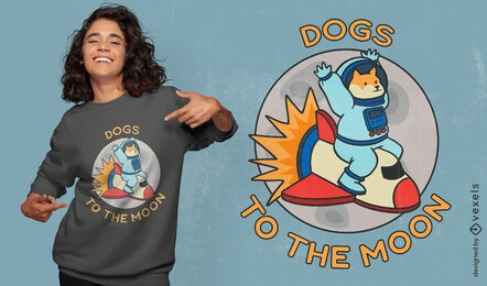 Krypto-Astronauten-Hunde-T-Shirt-Design