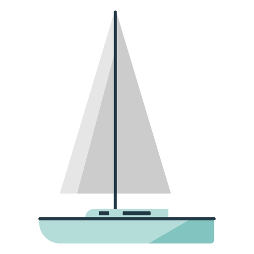 Sailboat semi flat