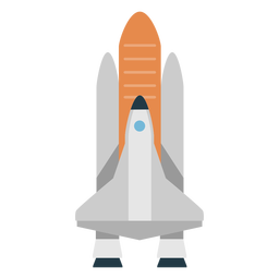 Semi flat rocket PNG Design