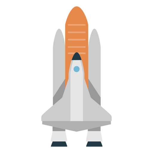 Semi flat rocket PNG Design
