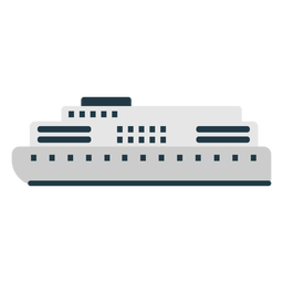 Flat cruise ship  PNG Design