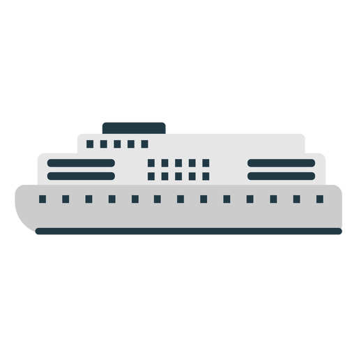 Flat cruise ship  PNG Design