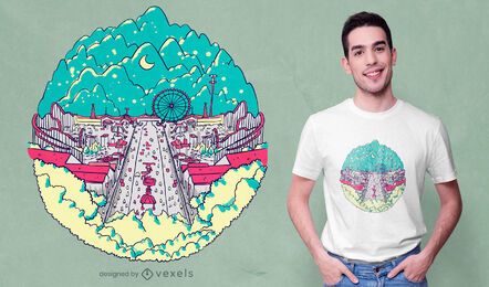 Diseño de camiseta de carnaval festivo. Diseño de camiseta de carnaval festivo.
