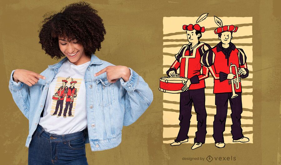 Trumpet and drum people t-shirt design Trumpet and drum people t-shirt design