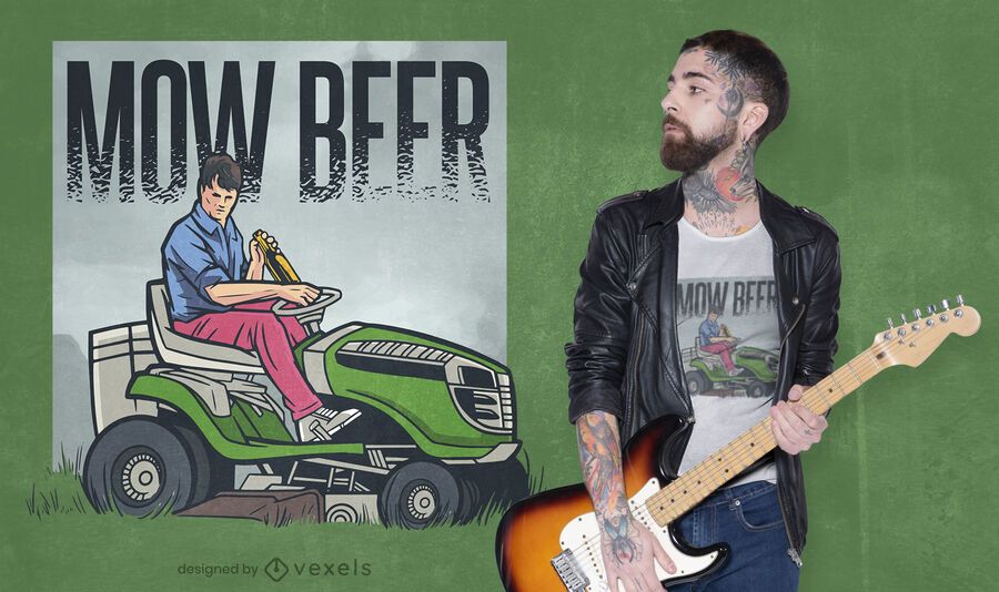 Mowing the lawn t-shirt design Mowing the lawn t-shirt design