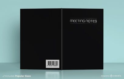 Design de capa de livro de negócios para notas de reunião