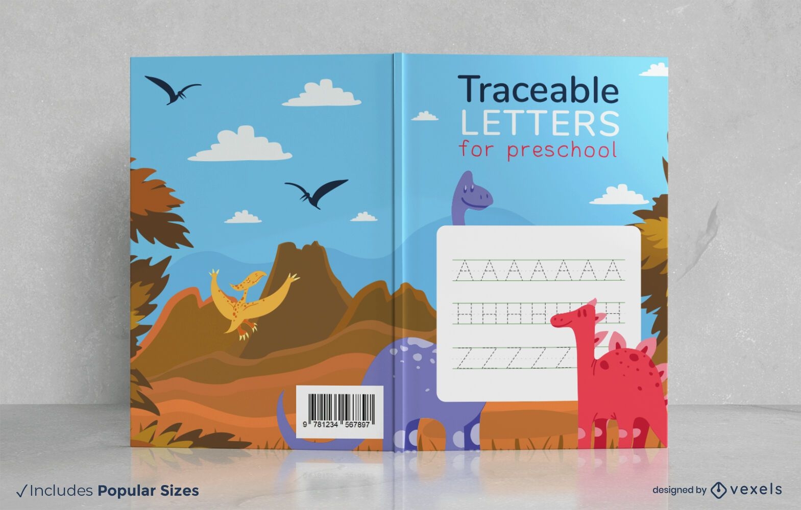 Design de capa de livro de educação infantil