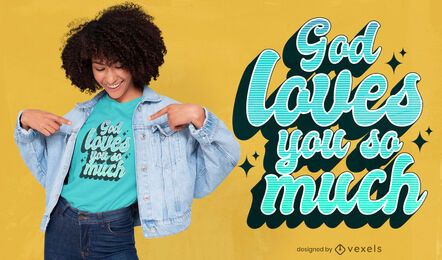Gott liebt dich T-Shirt Design