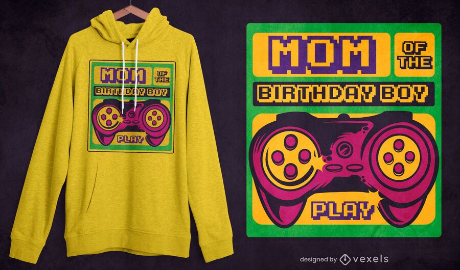 Diseño de camiseta de cumpleaños niño mamá Diseño de camiseta de cumpleaños niño mamá