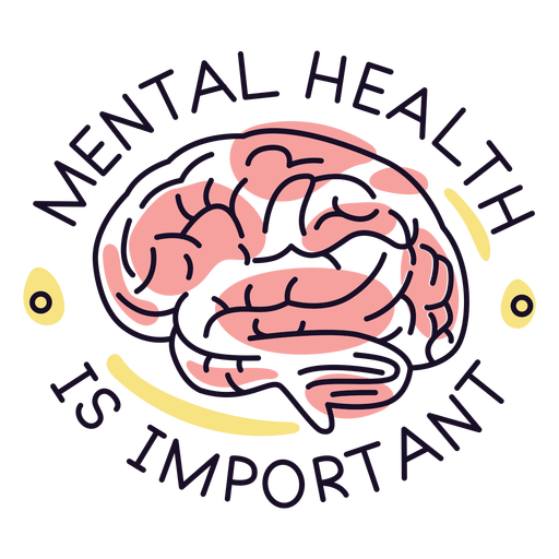Mental health important badge PNG Design
