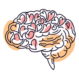 MentalHealth-brains-faltWashInkContourOverlay - 8 Desenho PNG