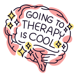 Mental health therapy badge PNG Design