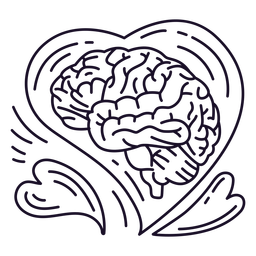Heart with brain stroke Transparent PNG