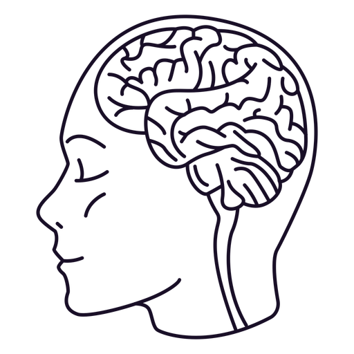 Persons brain stroke PNG Design