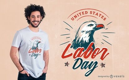 Labor day eagle t-shirt design