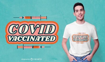 Design de camiseta vacinada Covid