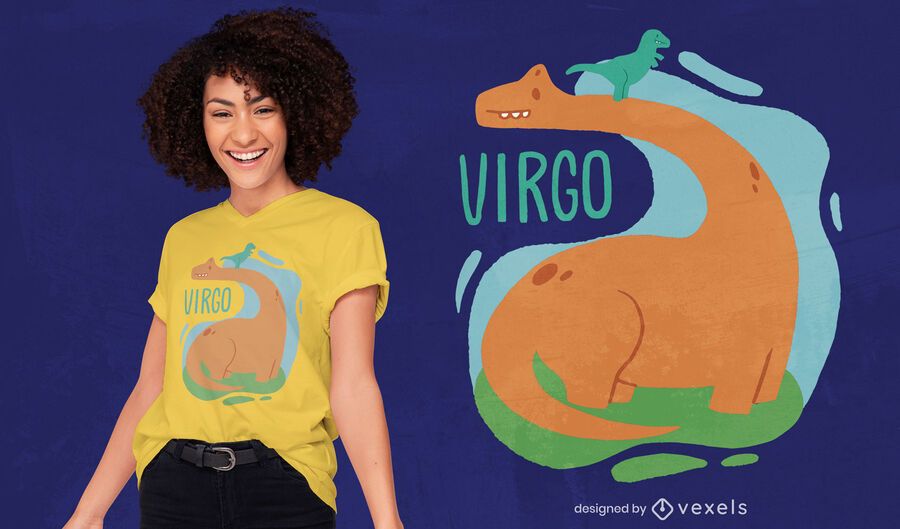 Dinosaur zodiac sign virgo t-shirt design Dinosaur zodiac sign virgo t-shirt design
