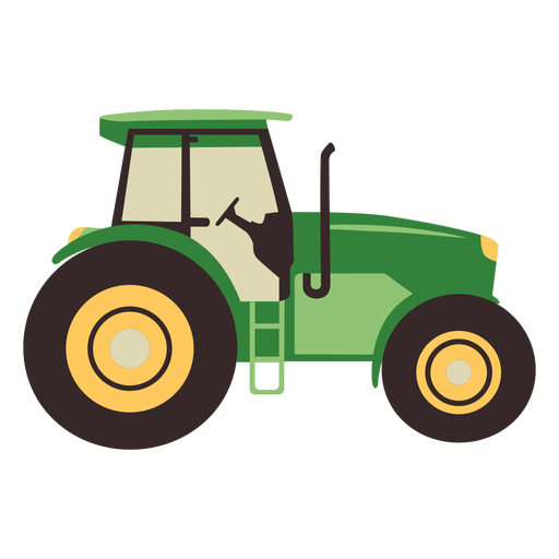 Green Tractor Flat PNG & SVG Design For T-Shirts