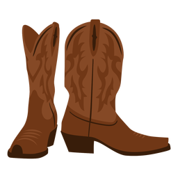 Cowboy boots flat PNG Design Transparent PNG