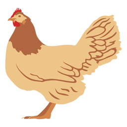 Chicken Profile Flat PNG & SVG Design For T-Shirts